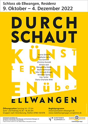 Plakat Ausstellung DURCHSCHAUT - Knstlerinnen ber Ellwangen